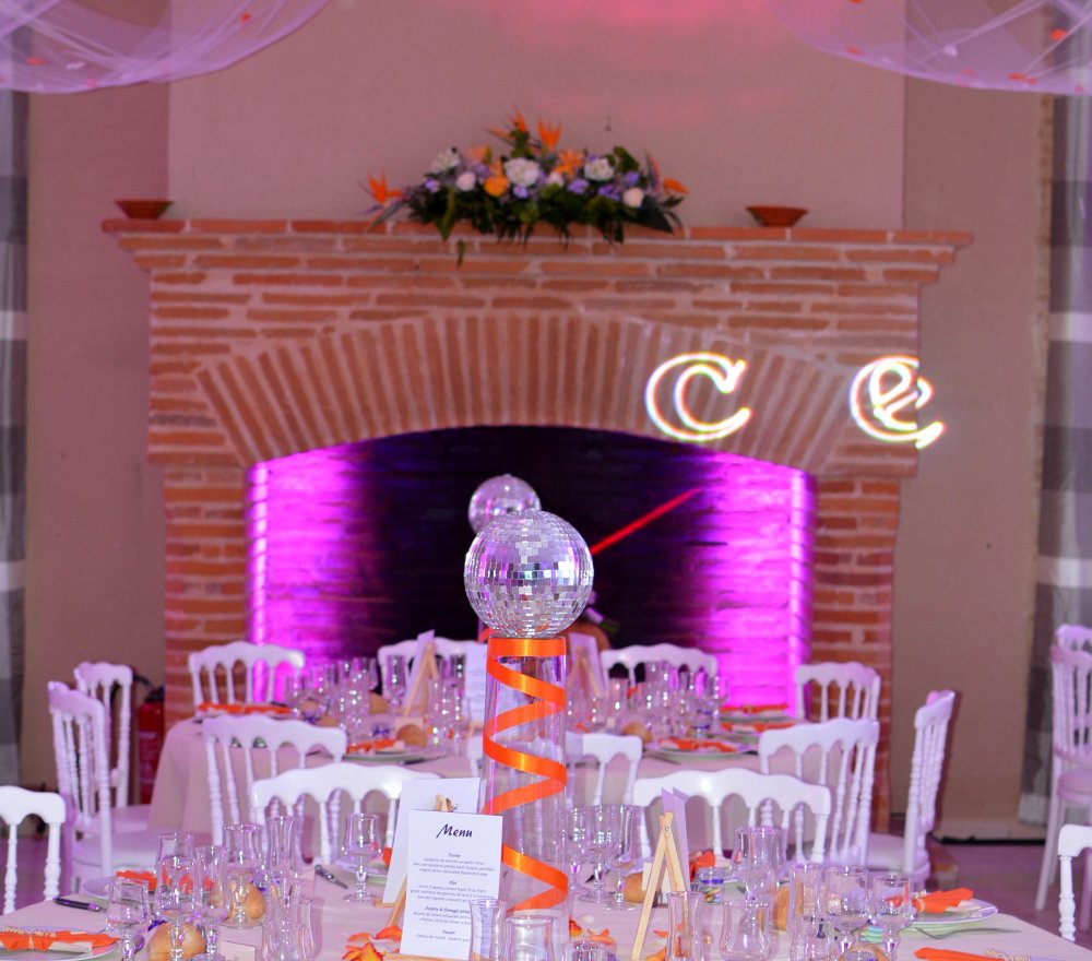 decoration mariage disco